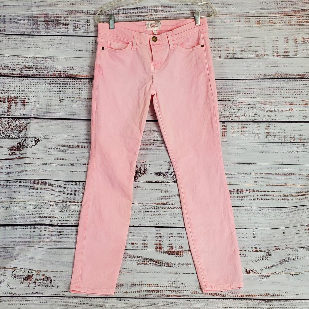 Current Elliott The Stiletto Day Glow Pink Jeans Size 27